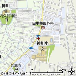 神川小学校前周辺の地図
