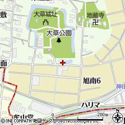愛知県知多市大草南田面11周辺の地図