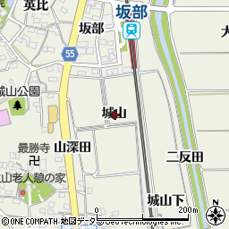 愛知県知多郡阿久比町卯坂城山周辺の地図