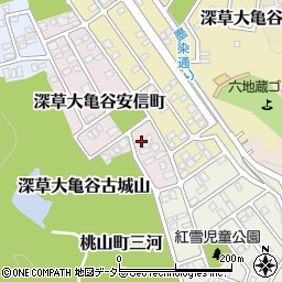 京都府京都市伏見区深草大亀谷安信町58周辺の地図