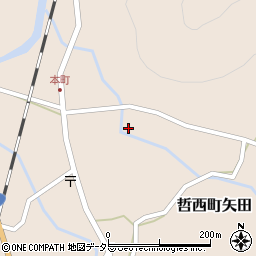 岡山県新見市哲西町矢田375-2周辺の地図