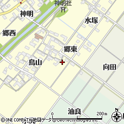 愛知県岡崎市島坂町郷東25周辺の地図