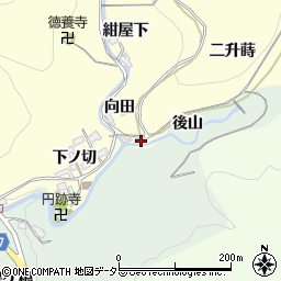 愛知県岡崎市蓬生町向田周辺の地図