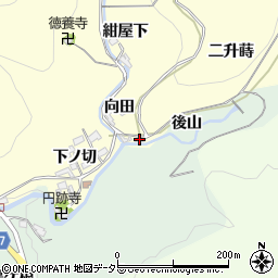 愛知県岡崎市蓬生町（向田）周辺の地図