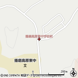 播磨高原東中学校前周辺の地図