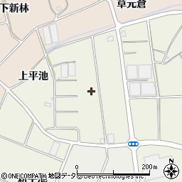 愛知県阿久比町（知多郡）卯坂（新平池）周辺の地図