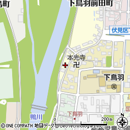 京都府京都市伏見区下鳥羽前田町106周辺の地図
