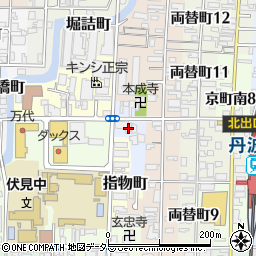 京都府京都市伏見区石屋町周辺の地図