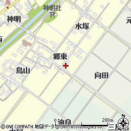 愛知県岡崎市島坂町郷東55周辺の地図