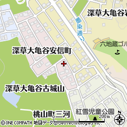 京都府京都市伏見区深草大亀谷安信町43周辺の地図