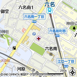 パチンコ新宿六名店周辺の地図