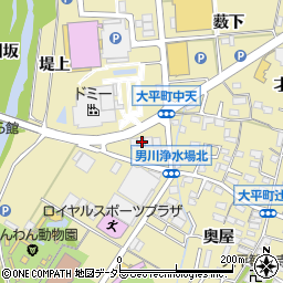 愛知県岡崎市大平町八ツ幡27周辺の地図