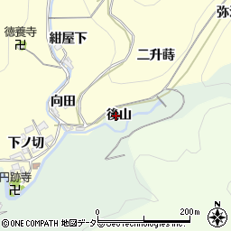 愛知県岡崎市切越町後山周辺の地図