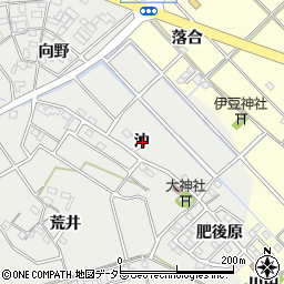 愛知県岡崎市東牧内町沖周辺の地図