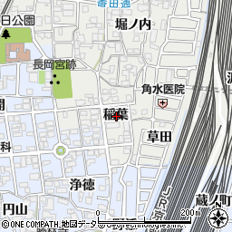 京都府向日市鶏冠井町稲葉周辺の地図