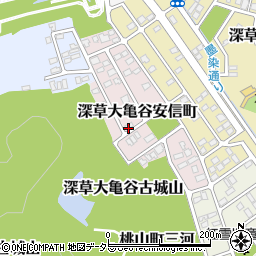 京都府京都市伏見区深草大亀谷安信町92周辺の地図