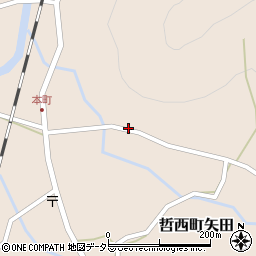 岡山県新見市哲西町矢田381周辺の地図