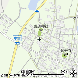 兵庫県加西市中富町周辺の地図