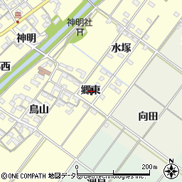 愛知県岡崎市島坂町郷東周辺の地図