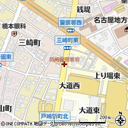岡崎警察署前周辺の地図