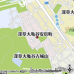 京都府京都市伏見区深草大亀谷安信町周辺の地図