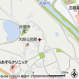 兵庫県三田市大畑157周辺の地図