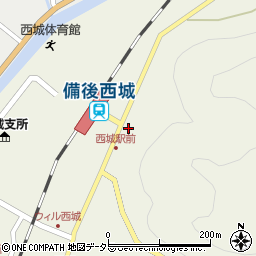 広島県庄原市西城町大佐796周辺の地図