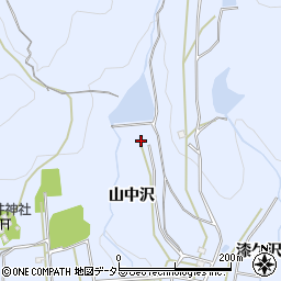愛知県岡崎市小美町山中沢周辺の地図