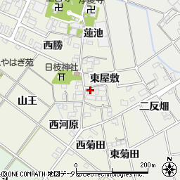 愛知県岡崎市上佐々木町東屋敷2周辺の地図