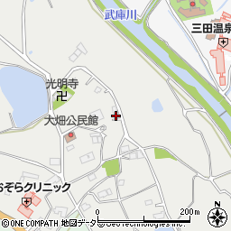 兵庫県三田市大畑167周辺の地図
