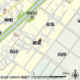 愛知県岡崎市島坂町郷東17周辺の地図