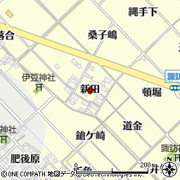 愛知県岡崎市渡町新田周辺の地図