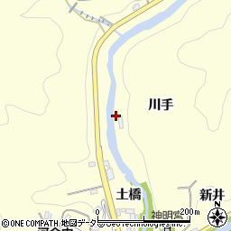 愛知県岡崎市秦梨町（川手）周辺の地図