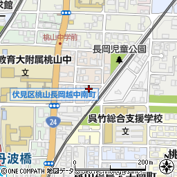 京都府京都市伏見区桃山長岡越中南町84周辺の地図