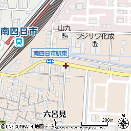三重県四日市市六呂見周辺の地図