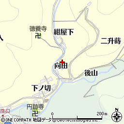 愛知県岡崎市蓬生町向田23周辺の地図