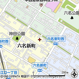 愛知県岡崎市六名新町3周辺の地図