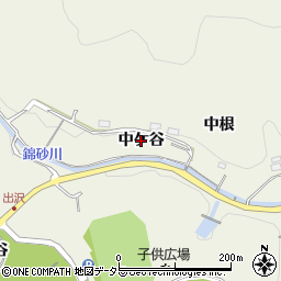 愛知県新城市出沢（中ケ谷）周辺の地図