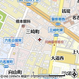 愛知県岡崎市三崎町5周辺の地図