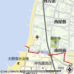 愛知県知多市大草四方田88周辺の地図