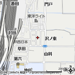 京都府向日市鶏冠井町沢ノ東周辺の地図