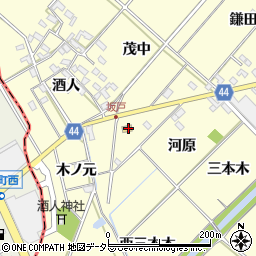 愛知県岡崎市島坂町河原1周辺の地図