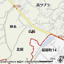 愛知県知多郡東浦町藤江広坂周辺の地図