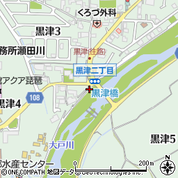 滋賀県大津市黒津周辺の地図