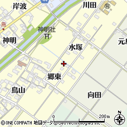 愛知県岡崎市島坂町郷東11周辺の地図