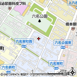 愛知県岡崎市六名東町12周辺の地図