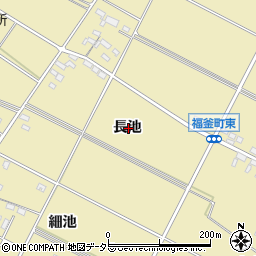 愛知県安城市福釜町長池周辺の地図