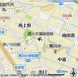 愛知県岡崎市大平町周辺の地図