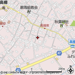 愛知県安城市高棚町郷447周辺の地図