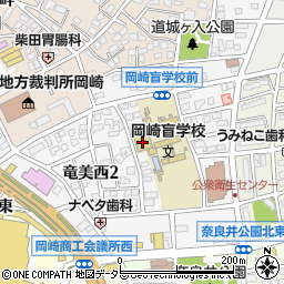 愛知県岡崎市竜美西周辺の地図
